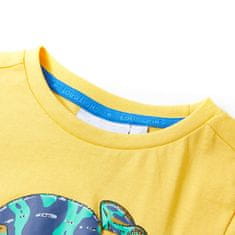 Vidaxl Otroška majica z dolgimi rokavi svetlo oker 104