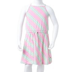 Vidaxl Otroška obleka brez rokavov z vrvico svetlo roza 140