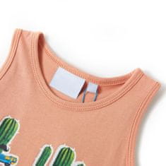Vidaxl Otroška majica z naramnicami svetlo oranžna 116