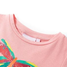 Vidaxl Otroška majica s kratkimi rokavi roza 116