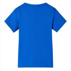 Vidaxl Otroška majica s kratkimi rokavi živo modra 126