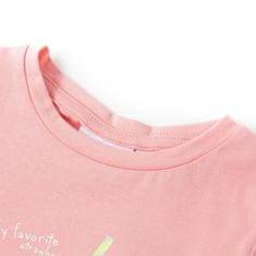 Vidaxl Otroška majica s kratkimi rokavi roza 104