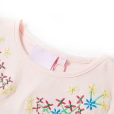 Vidaxl Otroška majica s kratkimi rokavi nežno roza 92