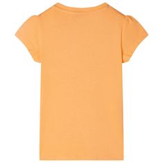 Vidaxl Otroška majica s kratkimi rokavi živo oranžna 116