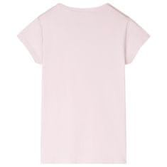 Vidaxl Otroška majica s kratkimi rokavi nežno roza 92