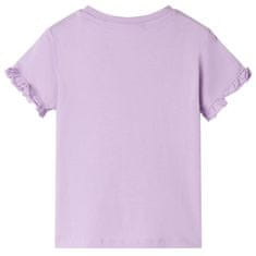 Vidaxl Otroška majica s kratkimi rokavi lila 92