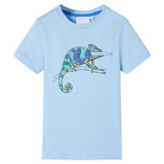 Vidaxl Otroška majica z kratkimi rokavi svetlo modra 116