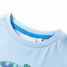 Vidaxl Otroška majica z kratkimi rokavi svetlo modra 104