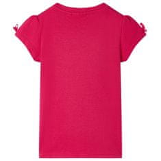 Vidaxl Otroška majica živo roza 128