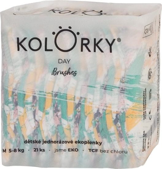 KOLORKY Otroške plenice DAY - Brush: velikost M (5-8 kg, 21 kosov)