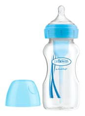 DR.BROWN'S Antikolična steklenica Možnosti+ širok vrat 270 ml, plastična, modra