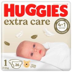 Huggies HUGGIES Extra care Plenice za enkratno uporabo 1 (2-5 kg) 26 kosov
