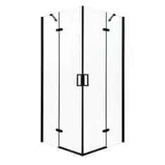 KERRA Kvadratna tuš kabina FLOW črna 90x90, 6mm