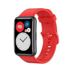 BStrap Silicone pašček za Huawei Watch Fit, red/silver