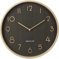 Stenska ura 38 cm dekor temnega lesa
