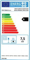 Pro-termo Nova Ceramic kamin, črn