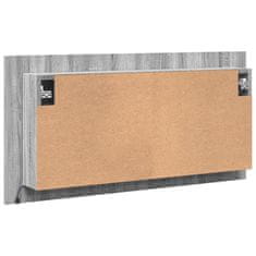 Vidaxl LED kopalniška omarica z ogledalom siva sonoma 90x12x45 cm