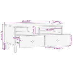 Vidaxl Klubska mizica 80x54x40 cm trden akacijev les