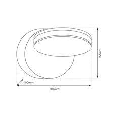 Milagro Stenska svetilka 360° 6W LED