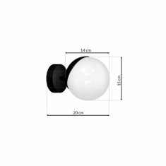 Milagro Stenska svetilka SFERA BLACK 1xE14