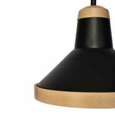 Milagro Stenska svetilka SALMA BLACK / WOOD 1xE27 60W