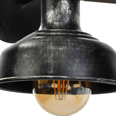 Milagro Stenska svetilka FARO BLACK/WOOD 1xE27 60W