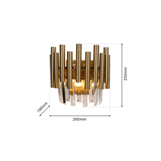 Milagro Stenska svetilka MADISON GOLD 2xE14