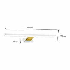 Milagro Stenska svetilka SHINE WHITE/GOLD 60cm 13,8W LED