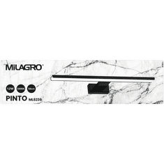 Milagro Stenska svetilka PINTO BLACK 12W LED 50cm