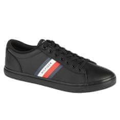 Tommy Hilfiger Čevlji črna 40 EU Essential Leather Vulc Stripes