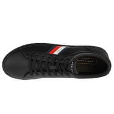 Tommy Hilfiger Čevlji črna 40 EU Essential Leather Vulc Stripes