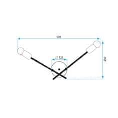 Toolight STENSKA SVETILKA APP1119-2W Black