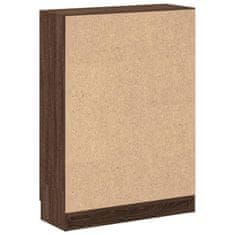 Vidaxl Knjižna omara rjavi hrast 82,5x30,5x115 cm inženirski les