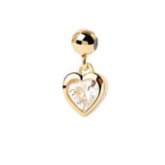 PDPAOLA Nežen pozlačen obesek Heart Mini Charms CH01-116-U