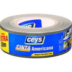 NEW Ameriški trak Ceys Srebrna (50 m x 50 mm)