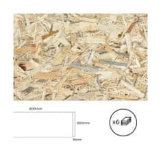 BigBuy Vezane plošče Bertini OSB 60 x 60 cm (6 enot)