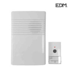 Edm Brezžični vratni zvonec s pritisnim gumbom EDM 80 dB 14,8 x 9,7 x 4 cm (12 V)