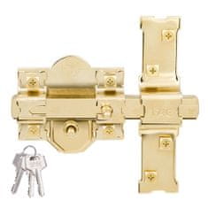 BigBuy Varnostna ključavnica Fac 301-r/80 zlato jeklo 50 mm 80 mm