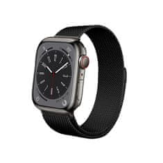 Crong Crong Milano Steel - Trak iz nerjavečega jekla za Apple Watch 42/44/45/49 mm (črn)