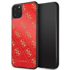 Guess Guess 4G dvoslojno ohišje z bleščicami - ohišje za iPhone 11 Pro Max (rdeče)