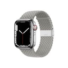 Crong Crong Wave Band - pleten trak za Apple Watch 38/40/41 mm (svetlo siv)