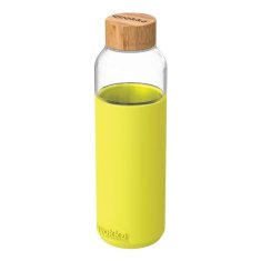 NEW Quokka Flow - Steklena steklenica za vodo 660 ml (neonsko zelena)