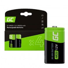 Green Cell Green Cell - Baterije za polnjenje 4x D R20 HR20 Ni-MH 1,2 V 8000 mAh