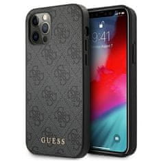 Guess Guess 4G Metal Gold Logo - Ohišje za iPhone 12 Pro Max (sivo)