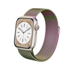 Crong Crong Milano Steel - Trak iz nerjavečega jekla za Apple Watch 38/40/41 mm (mavrični)