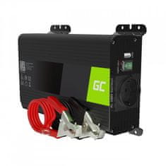 NEW Green Cell - Pretvornik napetosti Inverter 12V na 230V 300W/600W Čisti sinusni val