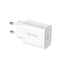 Crong Potovalni polnilnik Crong USB-C - 20W omrežni polnilnik USB-C Power Delivery (bel)