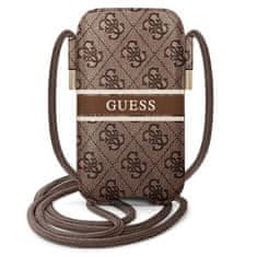 Guess Guess 4G potiskana torbica s trakovi - S/M torbica za telefon max 6,1" (rjava)