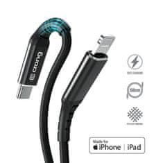 NEW Crong Armor Link - kabel USB-C Lightning za hitro polnjenje s certifikatom MFi 150 cm (črn)