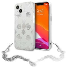 Guess Guess Peony Chain Handle - Ohišje za iPhone 13 mini (srebrno)